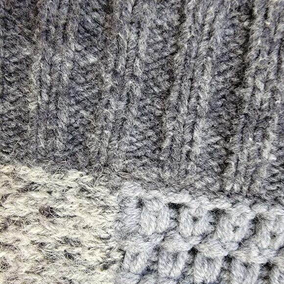 THEORY Long Sweater Vest Grey Textured Crochet Knit Alpaca Merino Wool Blend M - Picture 5 of 11